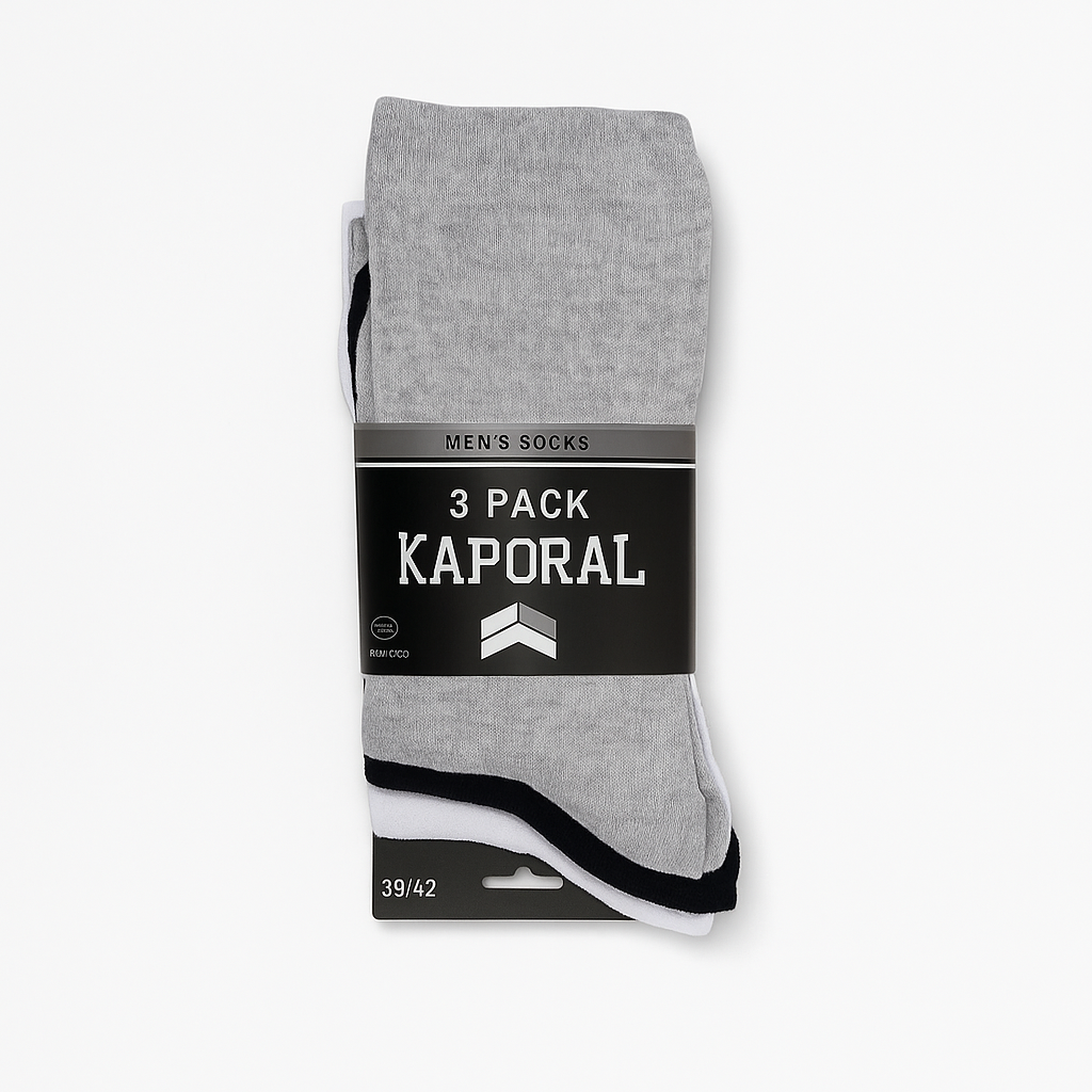 Kaporal – Lot de 3 Paires de Chaussettes Homme | Confort & Style Quotidien