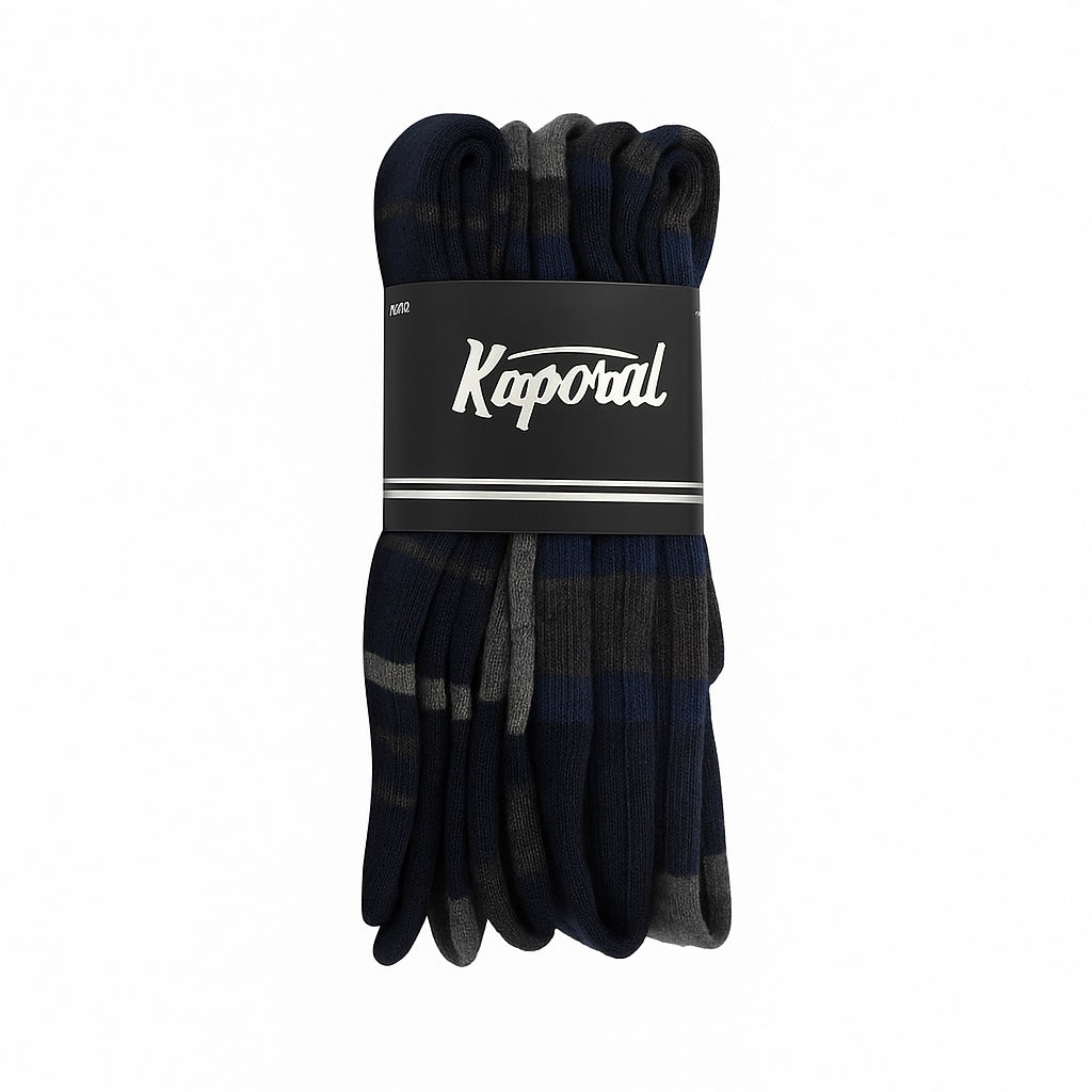 Kaporal – Lot de 4 Paires de Chaussettes Homme | Confort & Style Rayé
