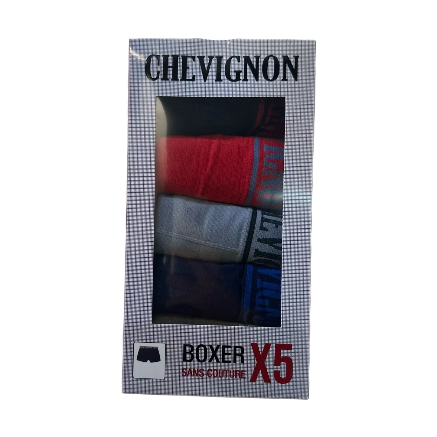 Boxer homme Chevignon x5 – Sans couture – Coton stretch – Multicolore