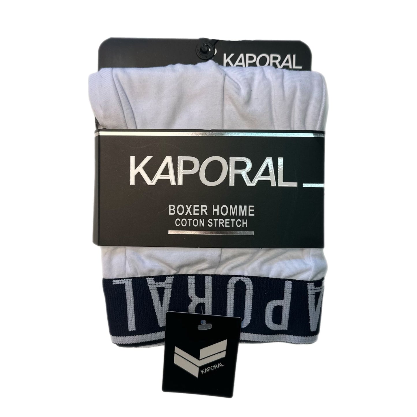 Boxer homme Kaporal – Coton stretch – Ceinture noire logo – Confort quotidien