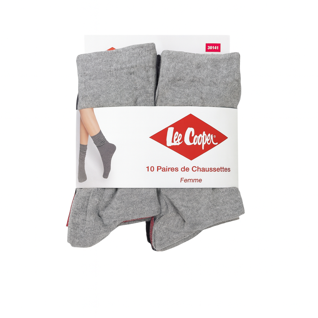 Lee Cooper – Lot de 10 Paires de Chaussettes Femme | Confort & Style Quotidien