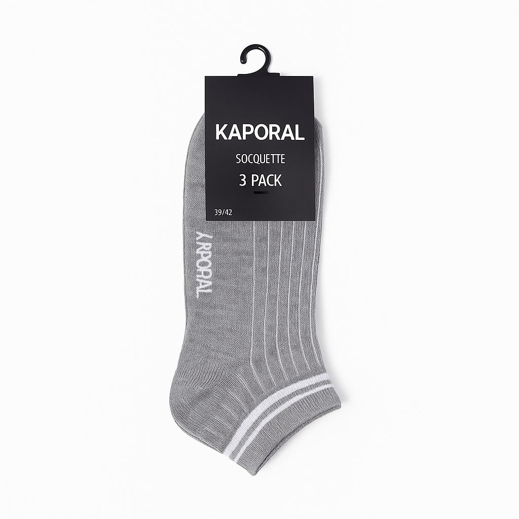 Kaporal – Lot de 3 Paires de Socquettes Homme | Confort & Style Quotidien