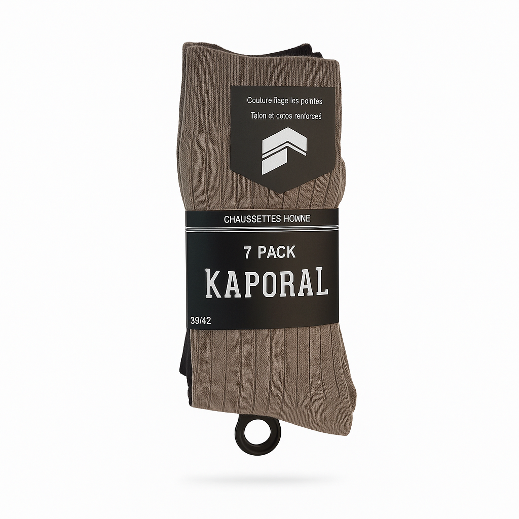 Kaporal – Lot de 7 Paires de Chaussettes Homme | Confort & Résistance Quotidienne
