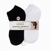 Chantal Thomass – Lot de 20 Socquettes Femme noir et blanc | Confort & Élégance Quotidienne