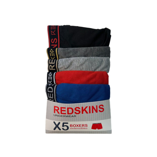 Lot de 5 boxers homme REDSKINS – Coton extensible