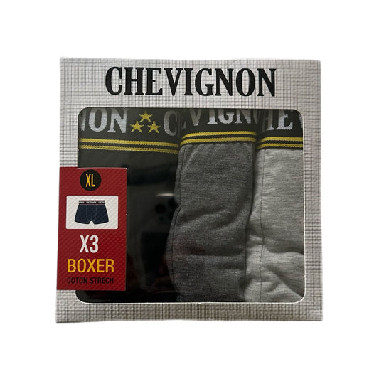 Lot de 3 boxers homme CHEVIGNON – Coton stretch