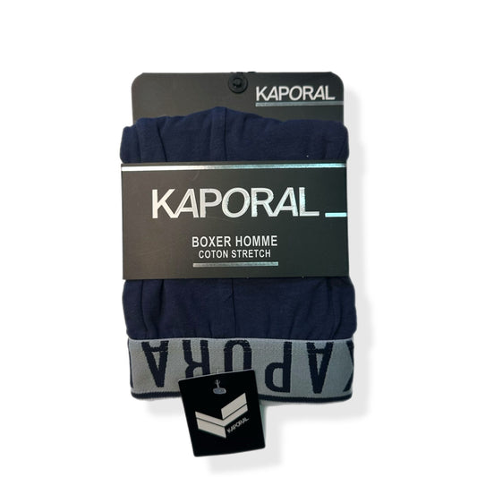 Boxer homme Kaporal – Coton stretch – Confort & maintien – Bleu marine