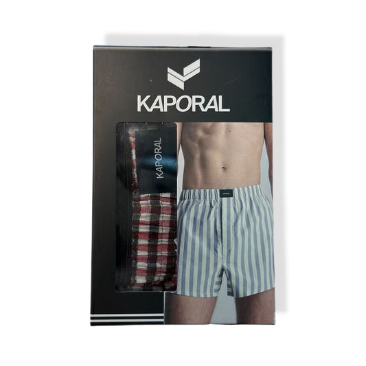 Caleçon homme Kaporal – 100% coton – Motif rayé – Coupe ample et confortable