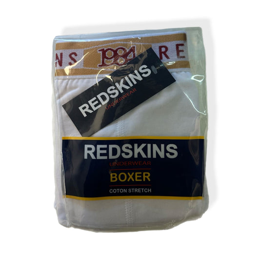 Boxer homme Redskins – Coton stretch – Ceinture 1984 siglée – Blanc