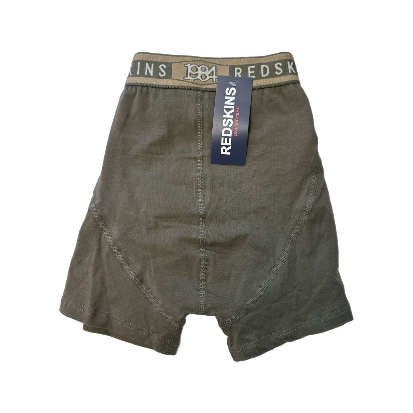Boxer homme Redskins – Coton stretch – Kaki – Ceinture siglée 1984
