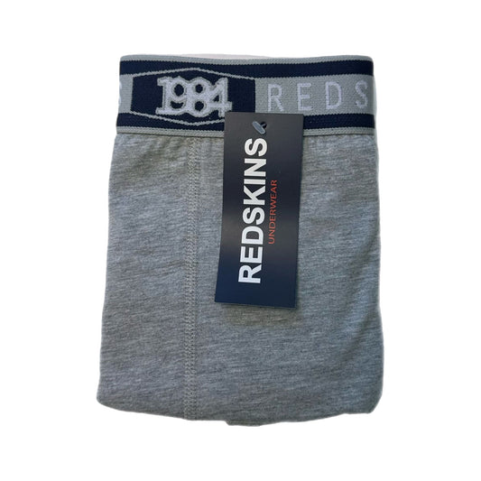 Boxer homme Redskins – Coton stretch – Gris – Ceinture siglée 1984