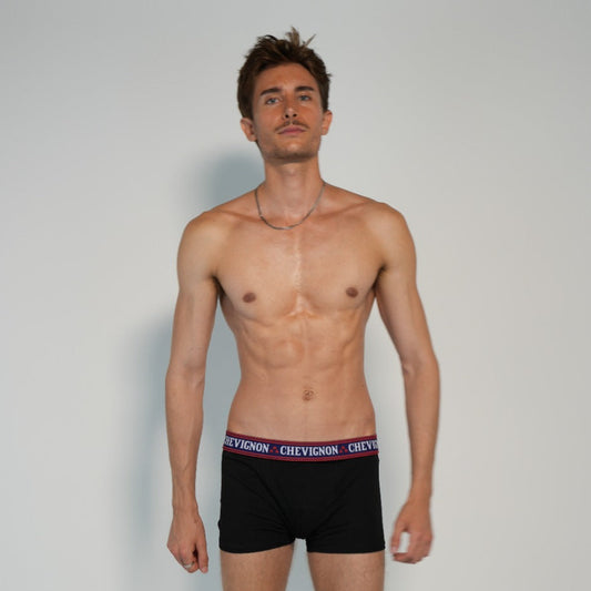 Boxer homme Chevignon x3 – Coton stretch – Ceinture étoilée – Bleu, rouge, blanc